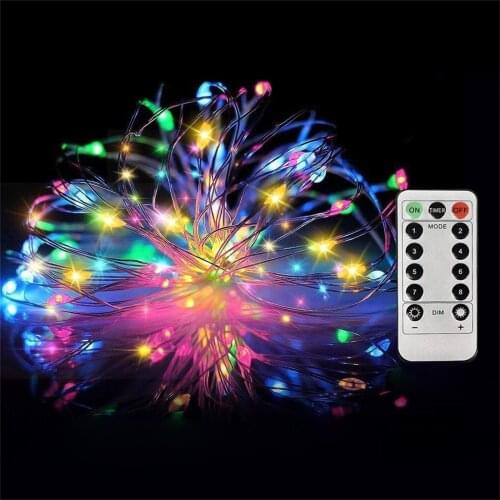 10 Meters With 100led Wire Garden Decoration Solar Energy Lamp Remote Control Desktop Holiday Wall Room Tv Back Lights