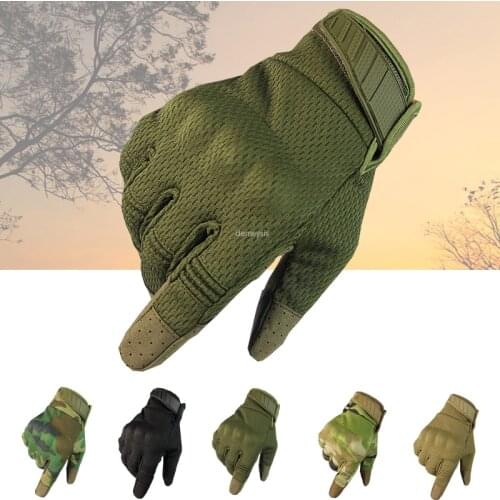 Tactical Army Gloves Breathable Military Paintball Airsoft Shooting Combat Full Finger Glove Men Women Climbing Hiking Gloves