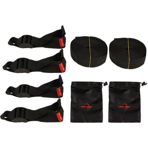 Top!-COOLCAMP Trekking Pole Tent Fixing Straps A-Type Tent Cover Canopy Pole Fixed Adjustment Buckle for Hiking Camping