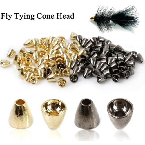Maximumcatch 25pc Tungsten Fly Tying Cone Head Black Nickel/Gold Fly Tying Material