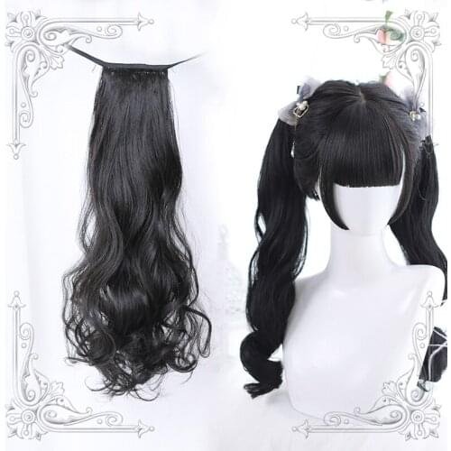 High Quality Mid-Length Ponytail Bind Belt Type Hair Piece Invisible Traceless Long Curly Hair End Ponytail Accessories