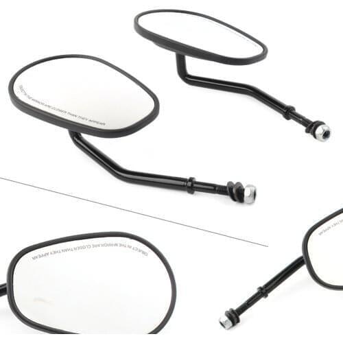 2X Black Motorcycle Rear View Side Mirror Left + Right For Harley-Davidson Sportster XL 1200 883 Softail