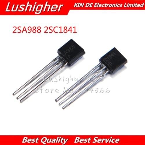 5pairs 2SA988 2SC1841 TO-92 ( 5pcs A988 + 5pcs C1841 ) TO92