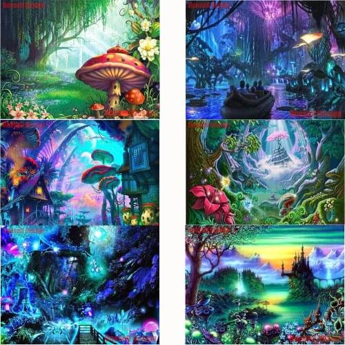 2020 new style top popular diy diamond mosaic sale Fantasy forest 5d diamond embroidery animals diamond painting decoration home