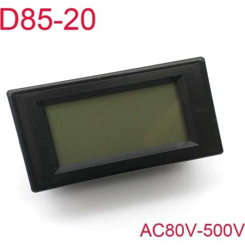Digital Voltmeter Voltage Panel Meter Mini Ammeter Panel Current Meter Tester With LED Display Black Case AC80-500V LCD