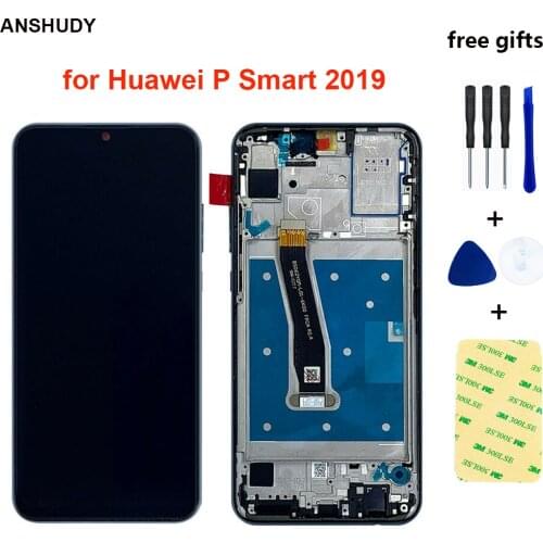 For Huawei P Smart 2019 LCD Touch Screen Digitizer Assembly For P Smart 2019 LCD Dispaly With Frame Free Shipping Replacement