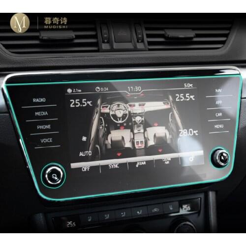 For Skoda Superb 2018-2020 Car GPS navigation Protective film LCD screen TPU film Screen protector Anti-scratch Interior 8 Inch
