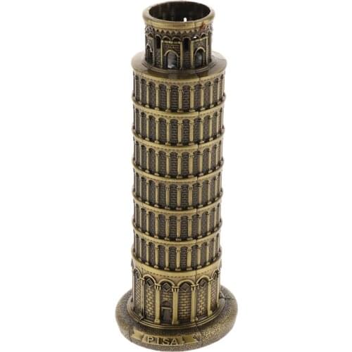 Vintage Italian Pisa Leaning Tower Figurine Statue Building Model Desktop Decoration Ornaments Home DIY Decor