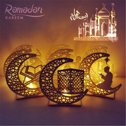 Mubarak Wooden Pendant Ramadan Decoration EID Islam Muslim Party Decor Eid Al Adha Ramadan And Eid Ramadan Kareem