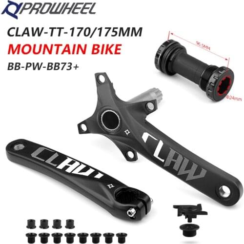 PROWHEEL 104BCD Mountain Bicycle Crank 170mm 175mm Crank and Bottom Bracket BB MTB Cranks Aluminum Alloy Bicycle Parts