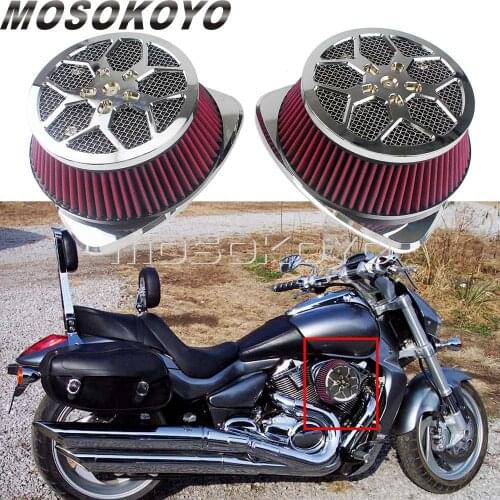 2x Dual Intake Filter Big Spider Sucker Air Cleaner Kit For Suzuki Boulevard VLR1800 C1800R Intruder 1800 2006-2019 M109 R Boss