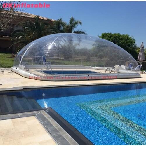 Swimming Pools Structure Inground Winter PVC Inflatable Transparent Pool Dome Safety Cover Dome Tent Pool Enclosures