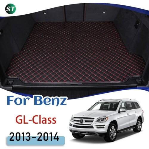 For Mercedes-Benz GL-Class 2013-2014 Leather Car Trunk Mat Trunk Boot Mat Liner Pad Cargo pad Carpet Tail Car Accessories 2019