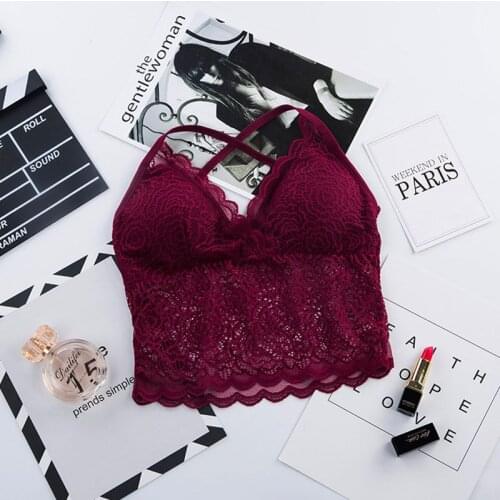 Beautiful Lace Back Women Wireless Tube Tops Bra Soft Brassiere Underwear Sexy Fashion Lingerie