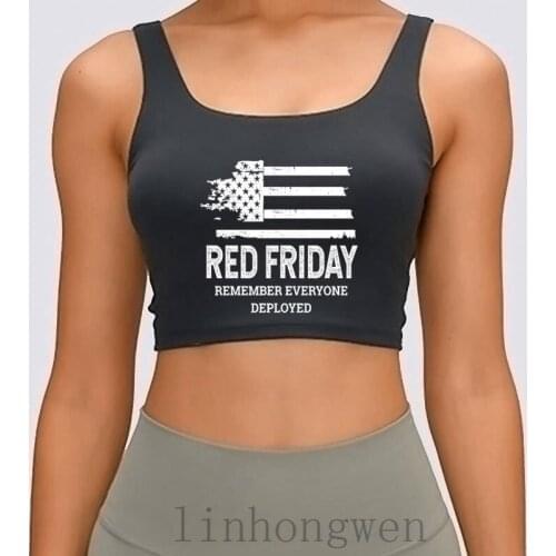 Red Friday Red American Flag Military Women Tank Top Cotton Interesting Kawaii Funny Spring Autumn S-XL Natural Design Crop Top