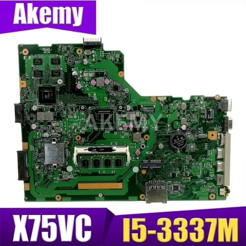 Akemy X75VC Laptop Motherboard for ASUS X75VB X75VD X75VC X75VCP X75VD1 X75V Mainboard GT720M 4GB-RAM I5-3337M/I5-3317M