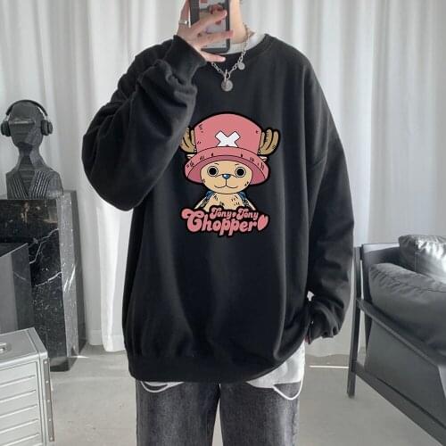 Cute One Piece Chopper Anime Hoodies Fashion Cartoon Sweatshirt Autumn Soft Long Sleeve Crewneck Tops