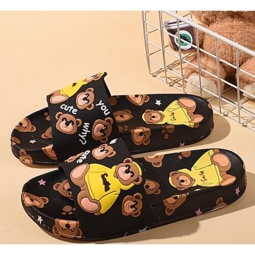 2021 New Style Slippers Woman Summer Cartoon Outdoor Bathroom Slipper Platform Female Shoes Bath