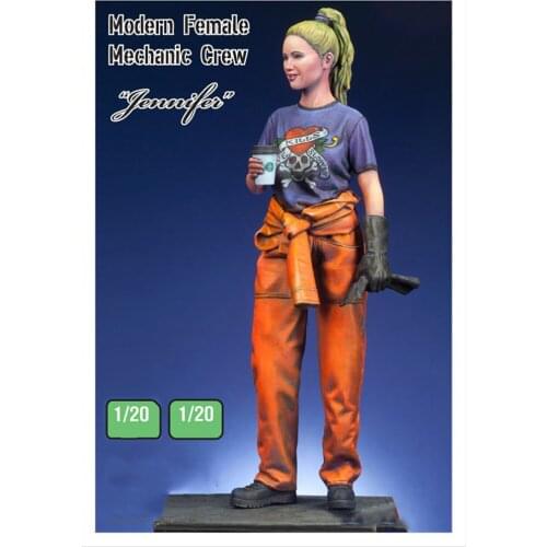 New Unassembled 1/20 86mm The fantasy Female workers 86mm Figures Resin Kit DIY Toys Unpainted kits