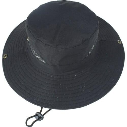 Solid Bucket Hat Outdoor Men Fishing Hunting Military Safari Boonie Hat Panama Cotton Unisex Women Summer Bob Sun Camo Hats