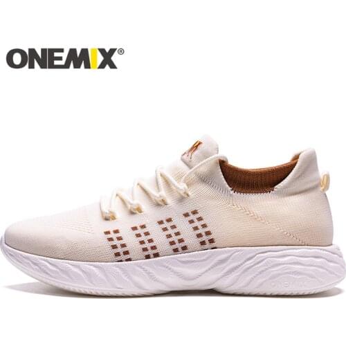 ONEMIX 2021 New Arrival Fashion Unisex Running shoes for Man Breathable Mesh Summer Women Slip On Socks Shoes Walking Sneakers