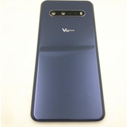 Original Glass Battery Back Cover For LG V60 Thinq 5G LM-V600 Back Battery Cover Rear Door Housing Case With Camera Lens