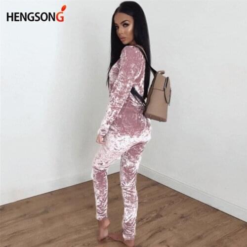 Autumn Women Warm Velvet 2 Two Piece Set Tracksuit Velor Smooth Soft Home Suit Women Fitness Set