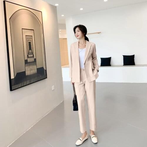 Coat suit pants two-piece suit spring and autumn new womens fashion temperament wild casual suit woman suits lady suit office