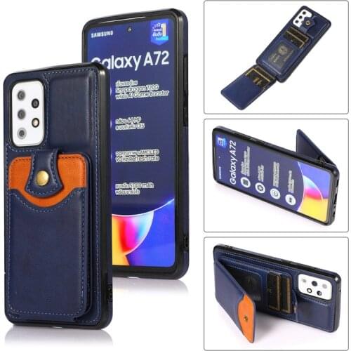 Retro Flip Multi-function Card Leather Phone Case For Samsung Galaxy A12 A52 A72 A32 A21S A02 Wallet Phone Cover Etui Coque