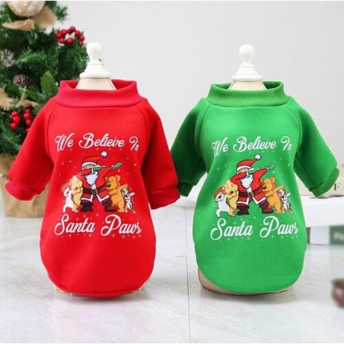 Christmas Dog Clothes Winter Warm Pet Dog Pullover Jacket Coat Puppy Clothing Hoodies Small Medium Dogs Puppy Sweatshirt
