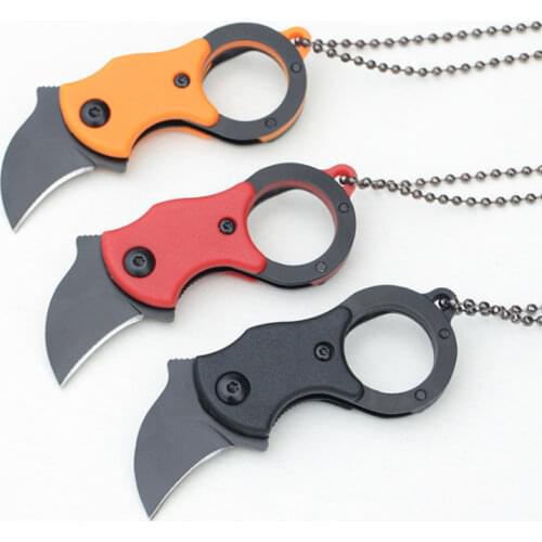 Folding Knife EDC knife Key pendant Blade Pocket Knife Nylon/Carbon Fiber Handle Tactical Camping Outdoor Knife EDC Tools