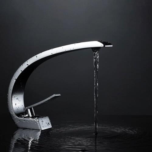 Yooap Chrome Orange Basin Faucets Modern Bathroom Mixer Tap Brass Washbasin Faucet Single Handle Single Hole Elegant Crane Tap