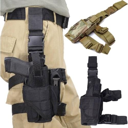 Men Tactical Gun Holster Mini Military Army Airsoft Combat Molle Drop Leg Handgun Bag Hunting Paintball Gun Pouch Pistol Holster