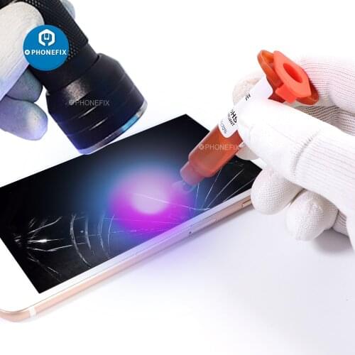 Uv liquid glue TP-2500 5/10ml LOCA Liquid Optical Clear Adhesive Mobile Phone LCD Touch Screen Glass Repair with Syringe Needle