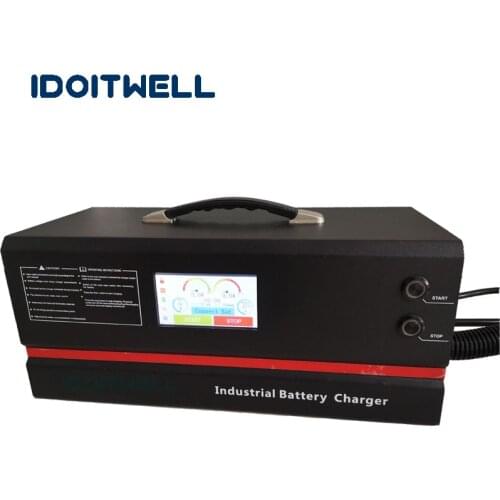 Latest touch screen Automatic battery charger 24V 100A 36V 48V 50A 60V 72V 84V 30A 96V 20A batteries charger with PFC CAN BUS