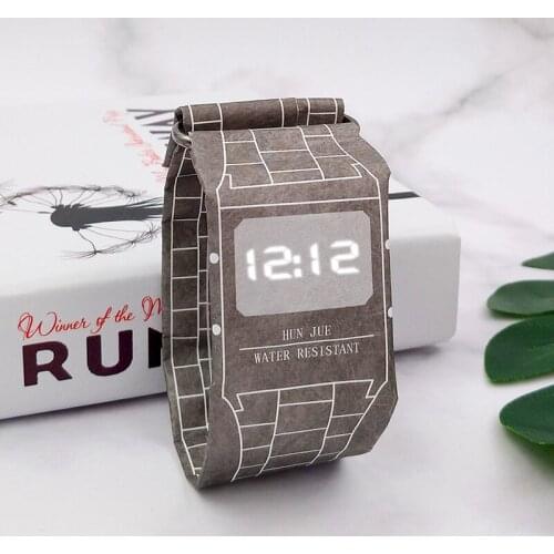 Relogio feminino 2021 Unique Designer Paper Watch Women Wrist Watch Waterproof Electronic Papr Watches LED Womens Watch Clock