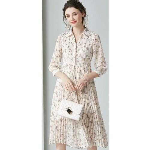 White pleated floral maxi dress women femme 2020 summer long work boho beach office sexy party luxury dresses plus size