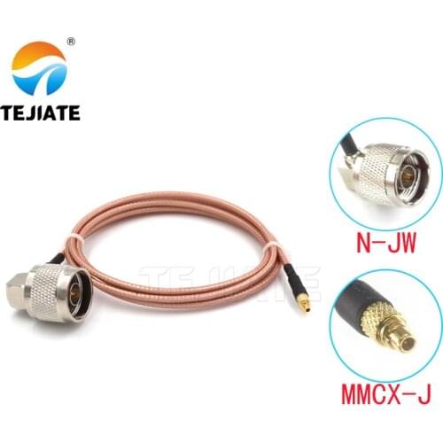 1PCS TEJIATE Adapter Cable N To MMCX Type NJW Convert MMCXJ 8-90CM 1M 1.5M 2M Length Connector RG316 Wire