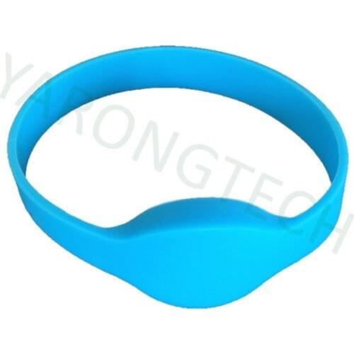 13.56MHZ ISO14443A 1K blue NFC Silicone rfid wristband -100pcs