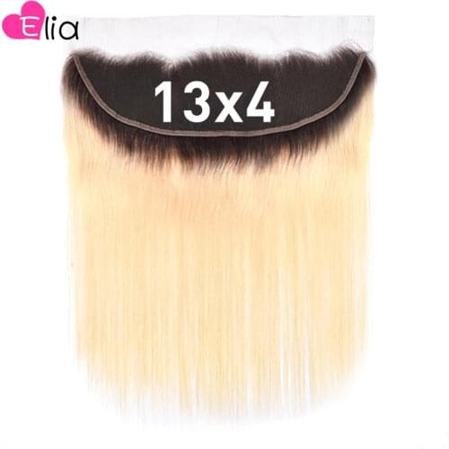 13x4 Frontal Straight Hair Frontal 1B 613 Lace Frontal Ear To Ear Natural Color 100% Human Hair For Black Women Preplucked