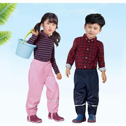 2021 Winter Boy Pants Warm Fleece Girls Trousers Wartproof Rain Pants Kids Sport Snow Clothes Outdoor Linen Children Tracksuits