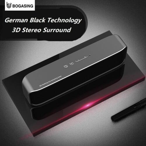 BOGASING S8 Wireless Bluetooth speaker German black technology dual speakers heavy subwoofer high volume high power speakers
