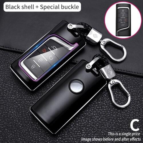 Carbon Fiber Car Smart Key Cover Case For GAC Trumpchi GS4 GM8 GA3 GA6 SGS7 GA4 GS5 GS3 Legend GS8 Protect Shell Accessories