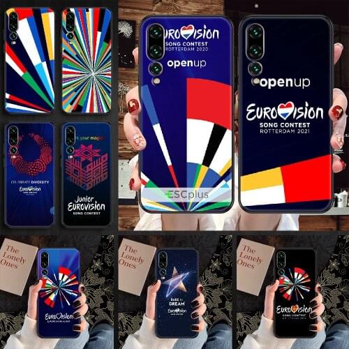 Eurovision Phone case For Huawei P Mate P10 P20 P30 P40 10 20 Smart Z Pro Lite 2019 black trend cell cover soft waterproof