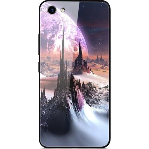 For VIVO Y81 Phone Case Tempered Glass Case Fitness Back Cover Star Sky Pattern