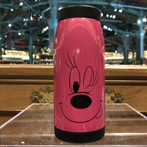 Disney Minnie childrens hand-held cup stainless steel vacuum insulated water cup with cover stainless steel water bottle