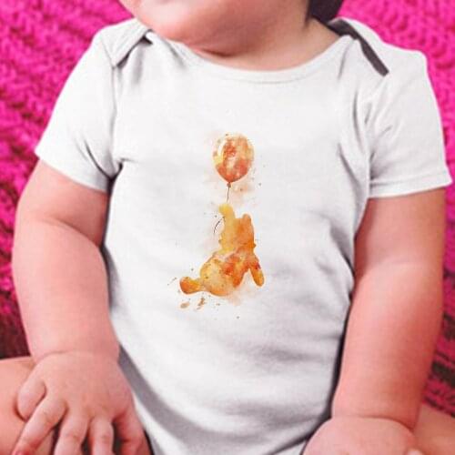 Baby Jumpsuits Winnie the Pooh Newborn Short Sleeve Rompers Months Boy White Body Bebes Roupa Baby Girl Clothing