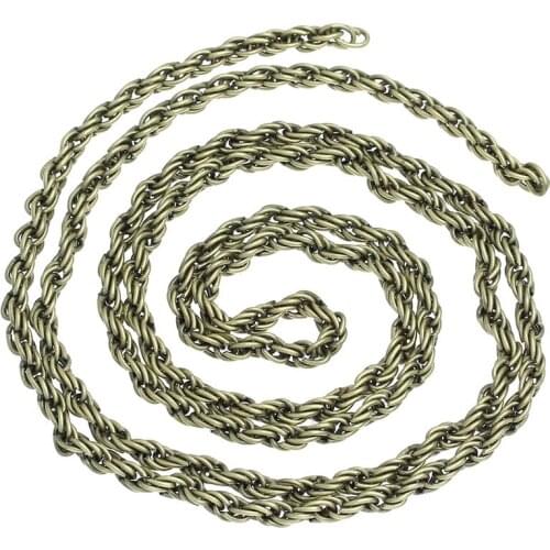 DoreenBeads Retail Link Chains Braiding Findings Antique Bronze Jewelry Accessories 6.5mm x 4.5mm 3Meter long