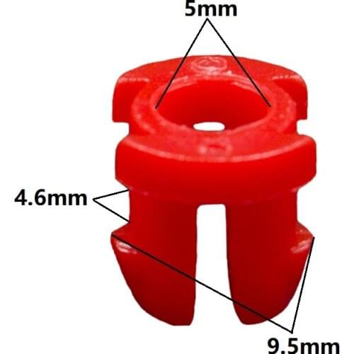 KE LI MI Fixed Door Lock Rod Hook Clips Red Plastic Retainer Car Vehicle