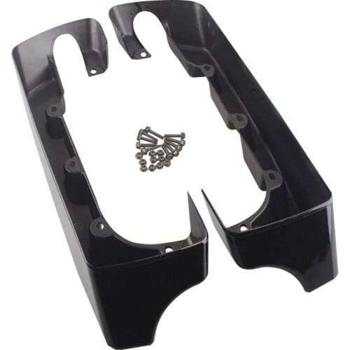 Gloss Black 5" Hard Stretched SaddleBag Extension For Harley Touring Electra Glide Road Glide Ultra Limited FLHTK 2014-2020